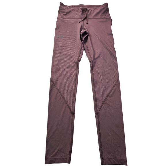 Under Armour compression UA Fly Fast Embossed Tights heat gear M light pink EUC - Picture 3 of 11